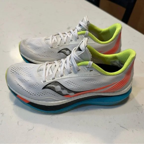 Saucony Women Endorphin Pro S10598-10 White Running Shoes Sneakers Size 7 - Picture 1 of 6